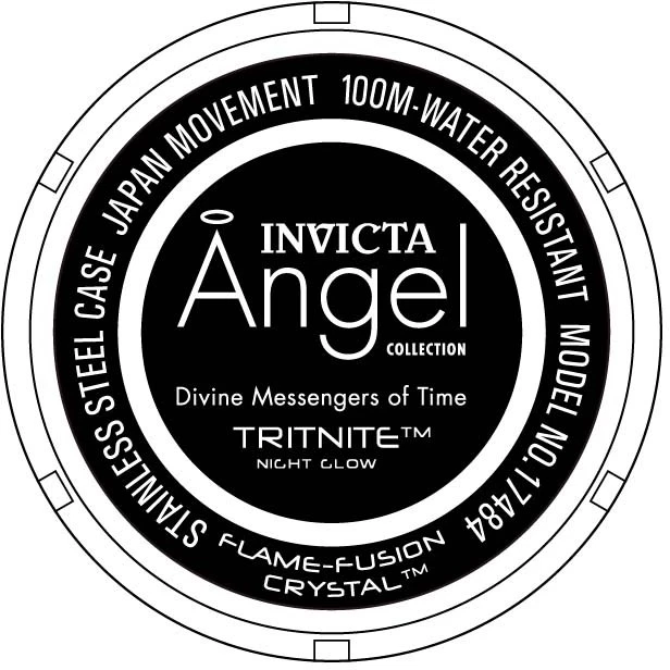 Reloj Invicta Angel para mujer 38 mm cuarzo esfera blanca silicona 17484 Foto 3 de 4