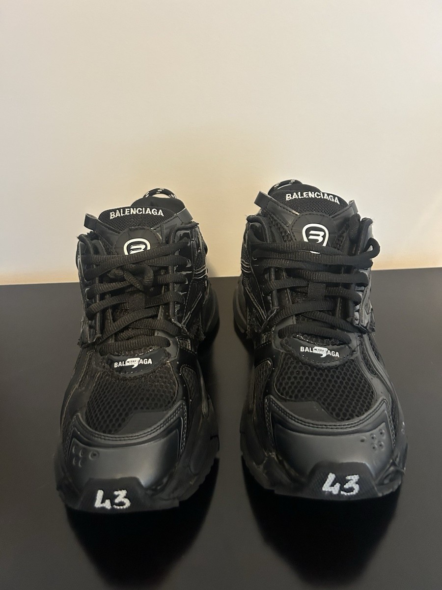 Balenciaga Runners Black/White, Size 43 EU | eBay