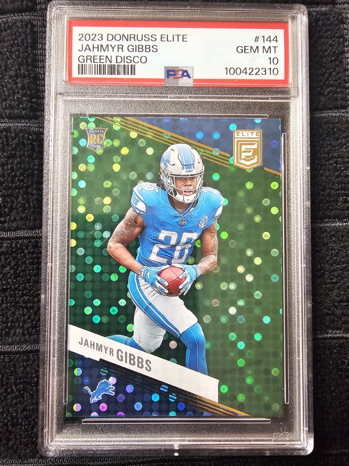 Jahmyr Gibbs Panini Donruss Elite #144 Green Disco
