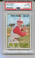 1967 Topps Pete Rose Cincinnati Reds #430 PSA 8