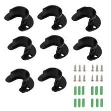 8Pcs Flange Rod Holder Clothline Pole Pedestals Rod End Supports