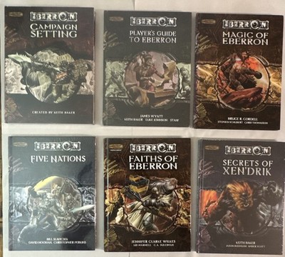Wizards of the Coast D&D 3.5 Eberron Hardcover Sourcebook Lot of 6. 4/6 Sealed.