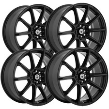 Set Of 4 Konig Control 15x6.5 5x1005x4.5 40mm Matte Black Wheels Rims