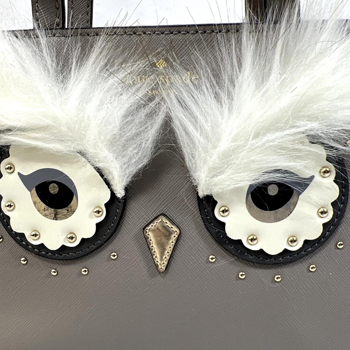 Kate Spade Whimsical Black Owl Backpack with White Feather Accents Collectable kate spade new york Owl Bags & Handbags for Women for sale  main image 3