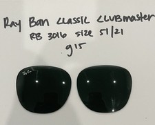 New Original Ray Ban Classic Clubmaster RB3016 3016 G15 Replacement Lenses