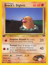 Brock's Diglett 1st Edition Common Gym Challenge 067/132 NM