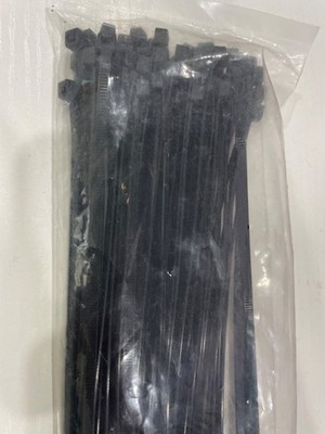 Kabelbinder 100 Stück, 20cm, schwarz, UV-beständig, Nylon 66
