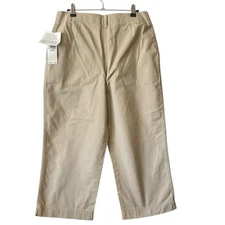 Jones Sport Womens Capri Pants Size 8 Khaki 100% Cotton New