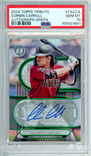 Corbin Carroll /99 2024 Topps Tribute Auto-Green #TACCA PSA 10 Diamondbacks