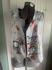Vintage handmade floral tapestry vest