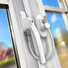 Window Restrictor Espag Window Handle Cable Restrictor Child Safety Lock White