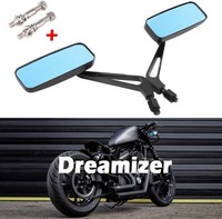 Motorrad RüCkspiegel Rechteck 8Mm 10Mm Blau
