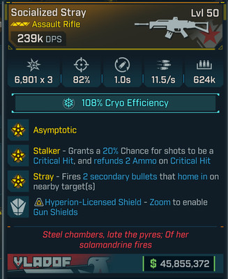 Borderlands 4   MODDED   Socialized Stray Gun AR   239k DPS   Lvl 50   PS PC XB