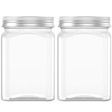Hulless 24 Oz Clear Plastic Jars 720mL Plastic Containers Reusable Empty