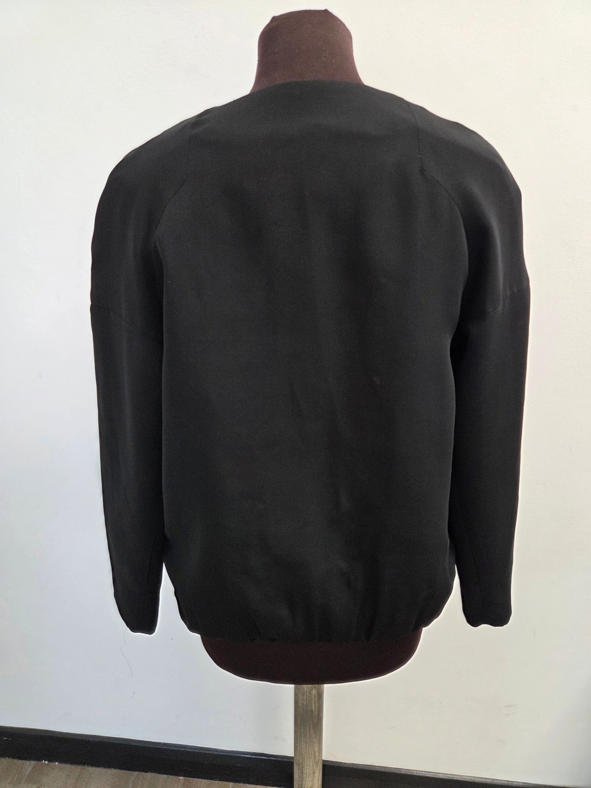 Zara Basic Collection Black Zip Jacket Polyester … - image 5