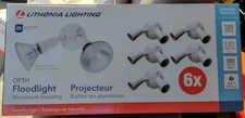 Lithonia Lighting Floodlight Aluminum Housing 6 Pack White  120V NEW