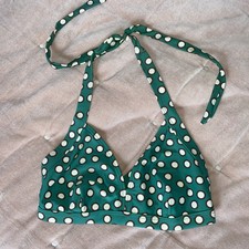 Toast retro green spot Bikini Top Size 10
