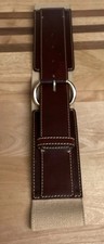 Wms Banana Republic Dark Brown Leather Fashion Stretch Belt Wide Sz S Italy NWOT