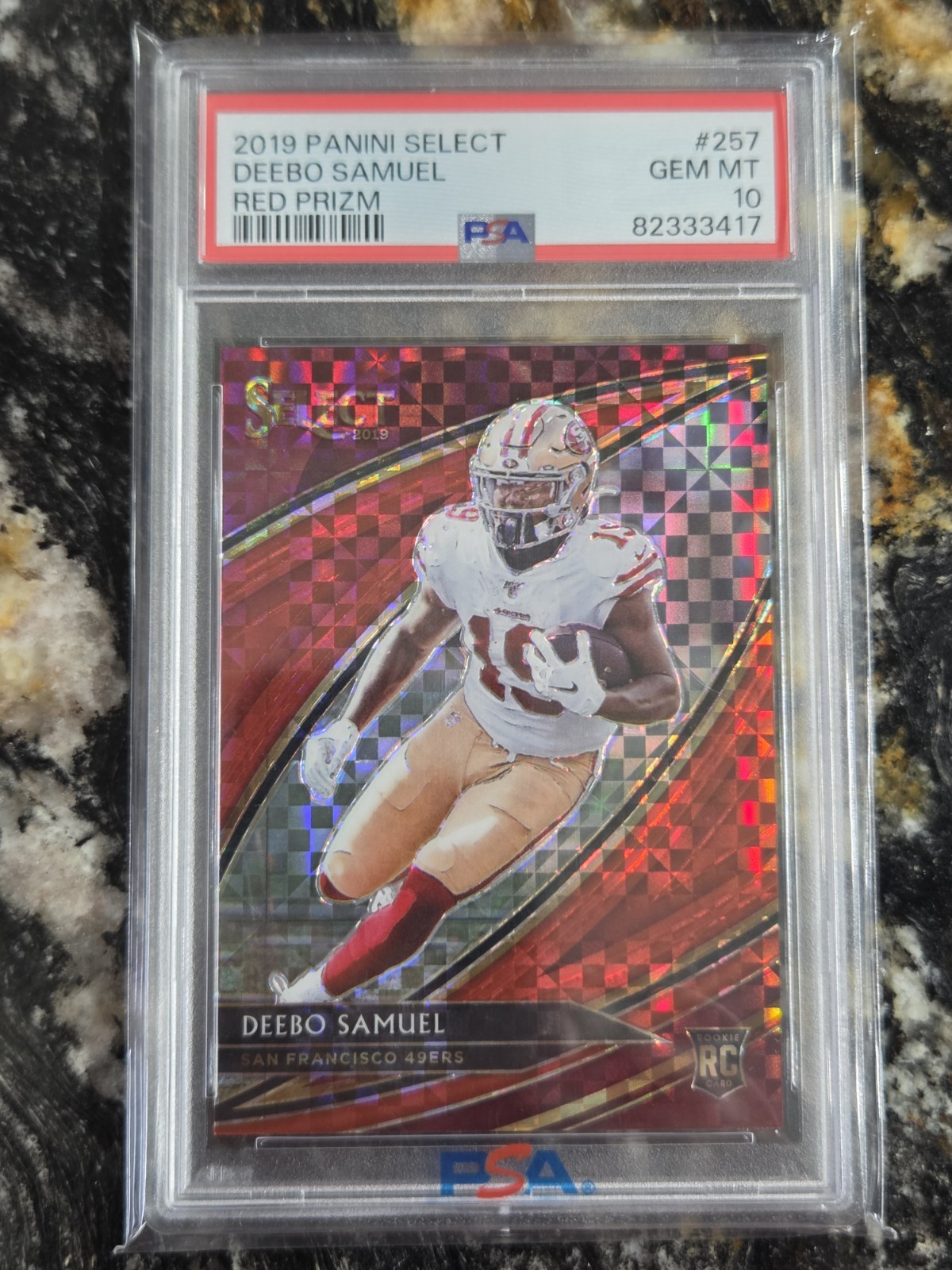 2019 Deebo Samuel RC #257 Select Field Level Red Prizm PSA 10 Gem Mint! #39/49