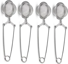 Tea Strainers for Loose Tea, JEXCULL 4 Pack Tea Infuser with Handle Fine Mesh Te