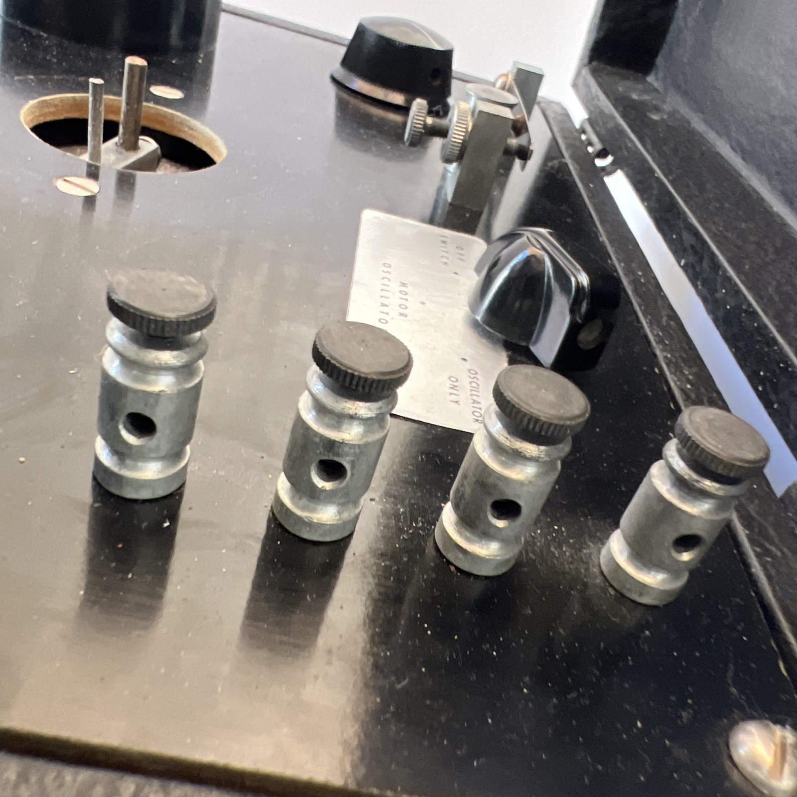 Vintage Code Instructograph Morse Code Trainer Machine WWII Era Spy w/Case Clean