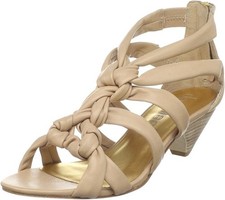 Dani Black Women's Size 8M Nappa Leather Sandals w/2" Cone Heels, Dressy Shoes