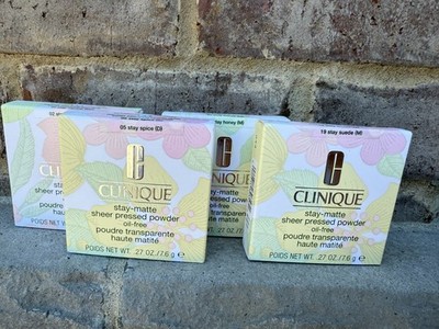 Clinique Stay-matte Sheer Pressed Powder Oil-free  7.6g Choose Your Shade  NIB