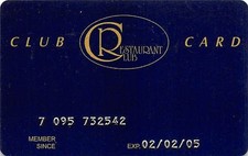 Carte Club Restaurant - Moscou, Russie - Carte de réduction