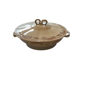 Theodore Haviland Limoges France Covered Vegetable Tureen Pink Roses Antique