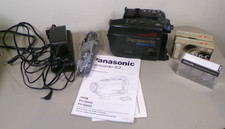 Panasonic Palmcorder IQ PV-IQ505D VHS-C Camcorder Bundle with case TESTED WORKS