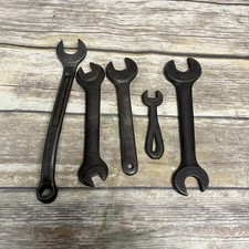 LOT OF 5 ANTIQUE MECHANICS TOOL WRENCHES, VINTAGE TOOL