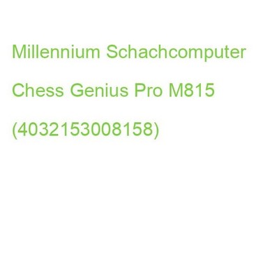 Millennium Schachcomputer Chess Genius Pro M815 (4032153008158)