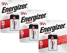 3 Energizer Max 9V 9 Volt Alkaline Battery Bulk