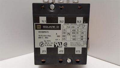 SQUARE D 8910DPA73 75 FLA 94 600V-Max *