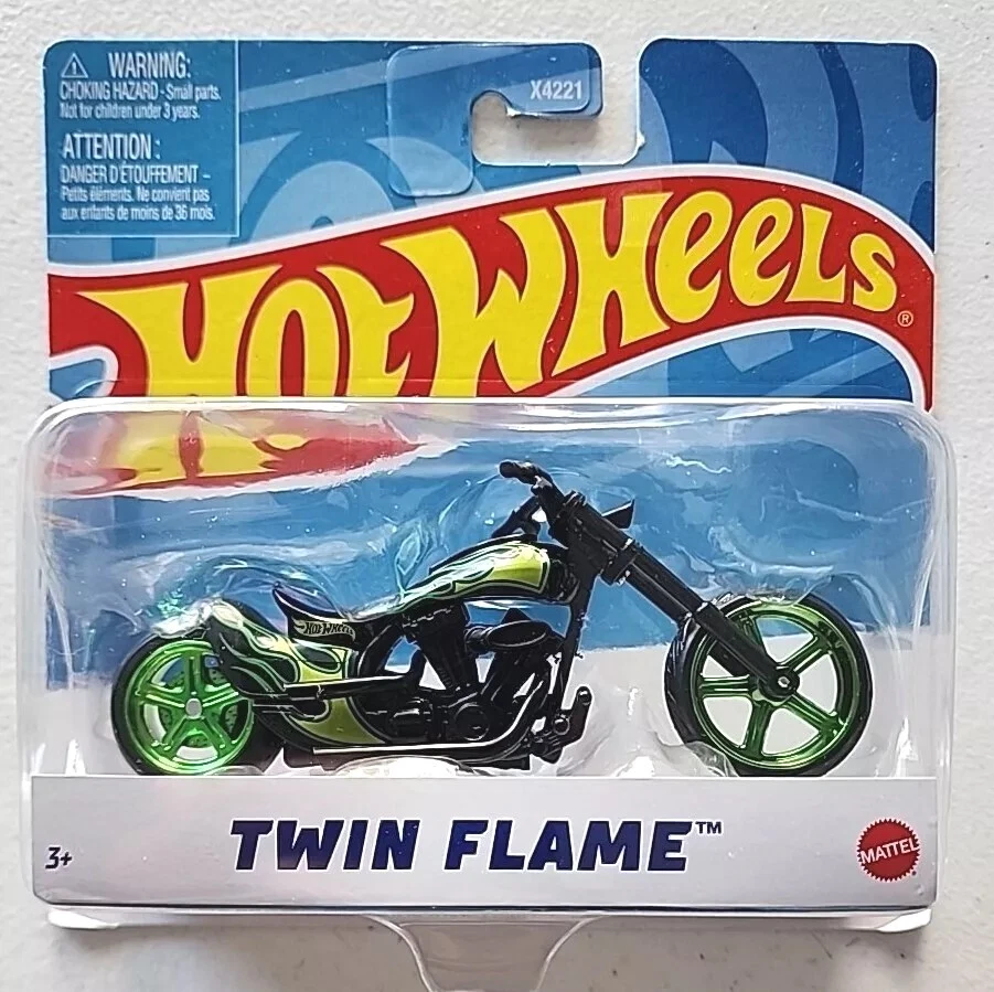 Hot Wheels X4221 TWIN FLAME & ROLLIN' THUNDER Motocicleta Die Cast Modelo NUEVO/RARO Foto 2 de 4