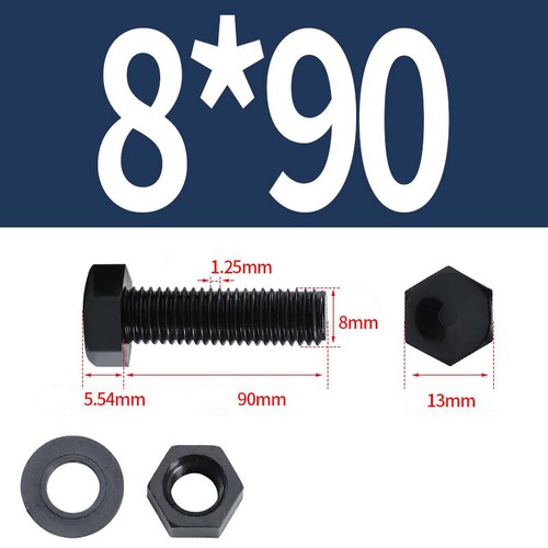 M3 M4 M5 M6 M8 - M12 DIN933 Sechskant Schrauben mit Scheibe/Muttern Kunststoffe - Bild 59 von 85