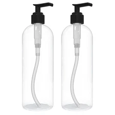 Empty Lotion Pump Bottles, 16 OZ Bpa-Free Refillable Plastic Containers, PETE1 C