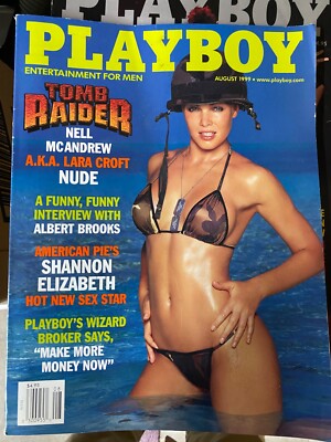 PLAYBOY August 1999 TOMB RAIDER LARA CROFT American Pie's SHANNON