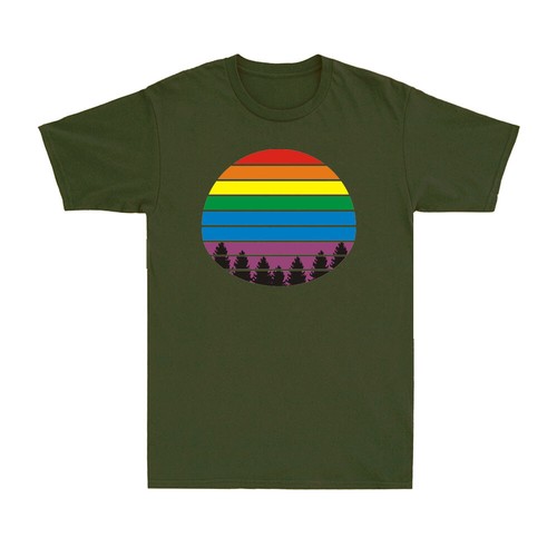 LGBT Pride Rainbow Gay Flag Funny Sunset LGBT Gay Pride Proud Gift T-Shirt - Picture 7 of 10