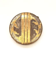 Vintage Powder Compact  Mixed Metal Floral Design   4183