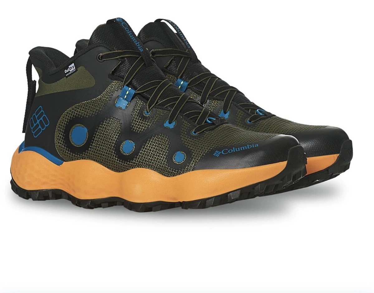 Columbia Men\'s Brown and Black Hiking Boots with Blue Accents Columbia Men main image 3