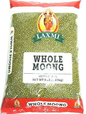 Whole Green Gram Moong Mung Medium Beans 4 lb Gr8 for Lentil Sprout Mix