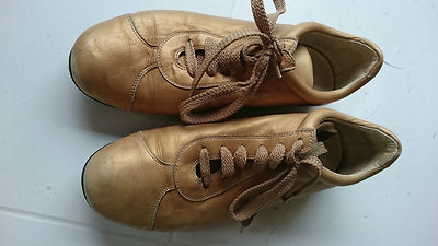 Tennisschuhe Leder gold LORIBLU Luxus Gr. 35 sehr guter Zustand Neuwert 385 