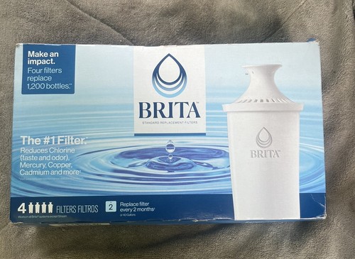 Brita Standard Water Filter Replacements 4 Pack Genuine OEM For Water Pitcher - Picture 1 of 8
