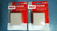 RCA TP265R Phone Surface-Mount Jack, Ivory/Almond, Lot of 2, FREE SHIPPING
