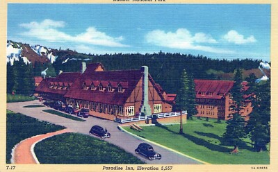 Carte Postale Ancienne - Ski Au Mont Rainier, Parc National, Washington - États-Unis