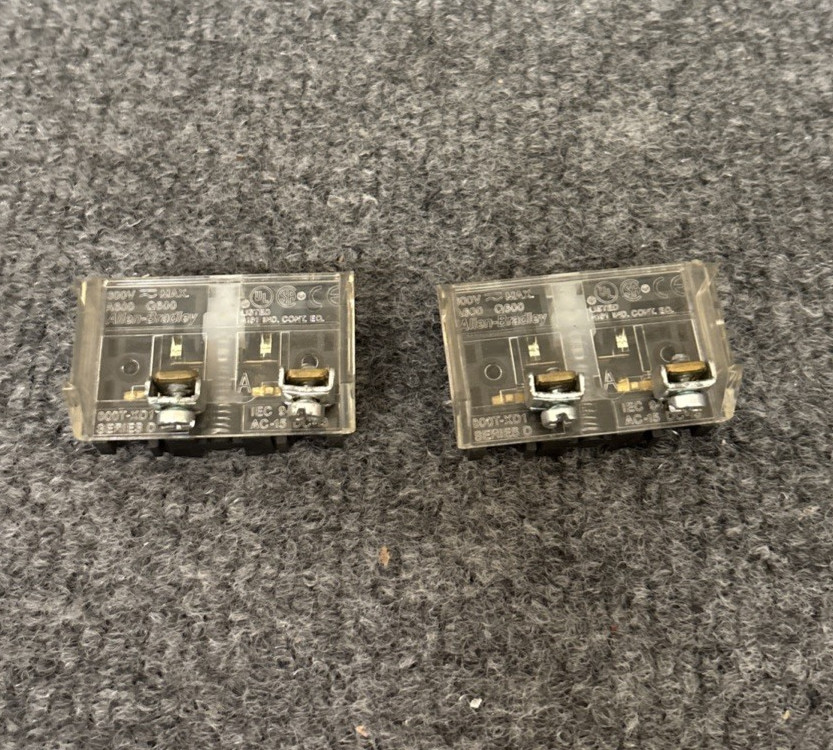 Lot Of 2 - Allen-Bradley 800T-XD1 Contact Block 22.5mm 600V Used