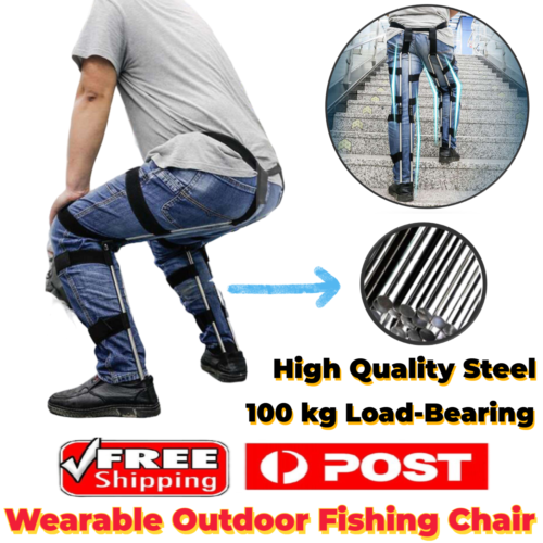 Fishing Chair Wearable Outdoor Camping Seat Portable Travel BBQ Picnic Stool AU - Foto 1 di 7