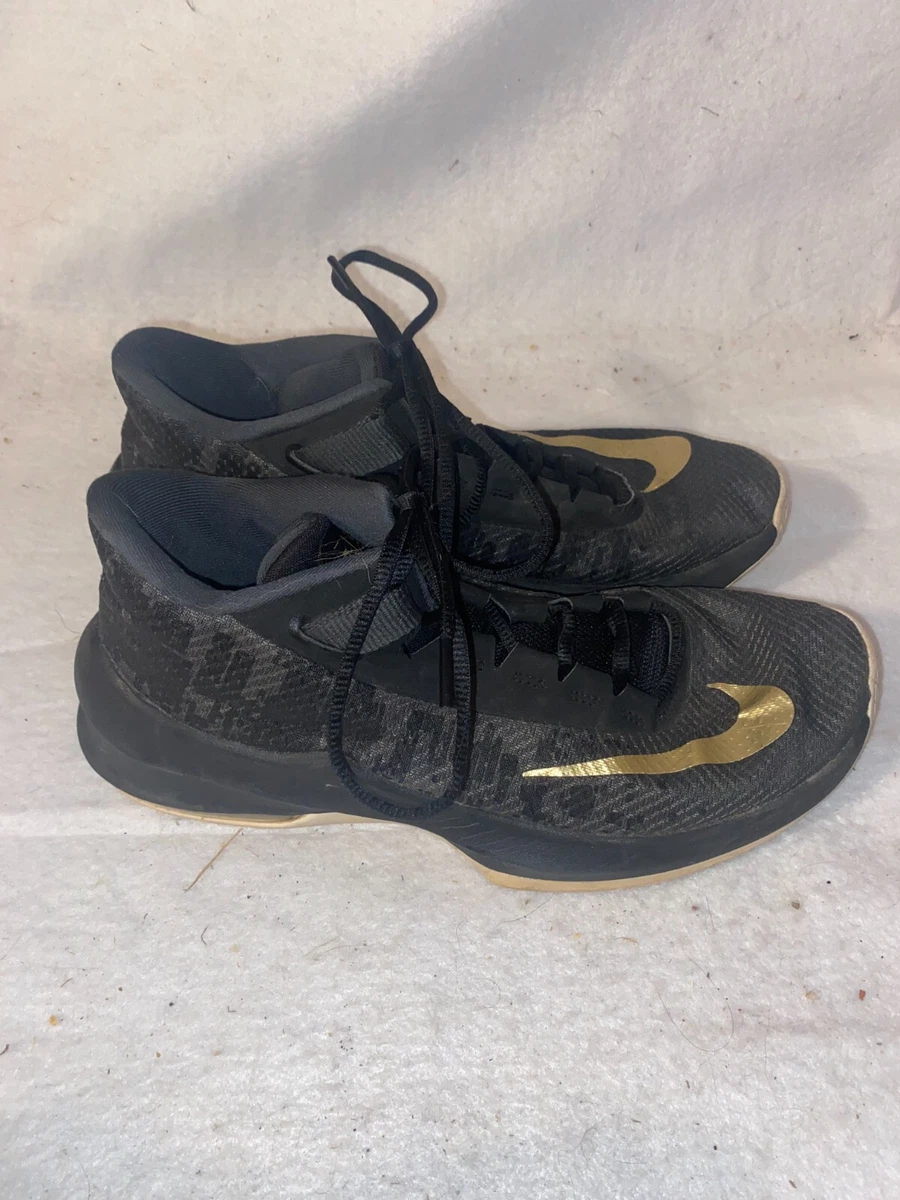 Nike Air Max Infuriate 2 Men\'s Basketball Shoes Size 9.5 Black Gold AA7066-002 Nike Air Max Infuriate 2 Mid, Men main image 3