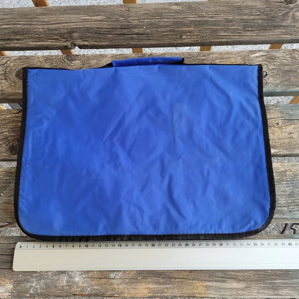 Cartellina porta documenti zip blu De Agostini DeA scuola ufficio cartella fogli - Immagine 2 di 4